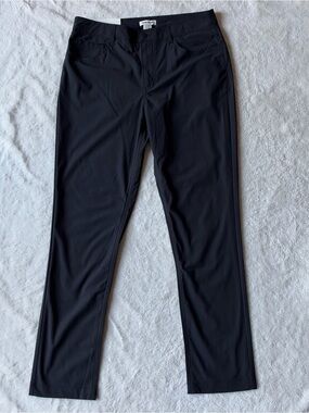 THOM AARON Pants Mens Size 34 X 31 Black 5 Pocket Commuter Golf Performance NWT